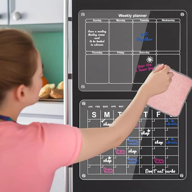 Raxiva-calendrier transparent magnetique acrylique