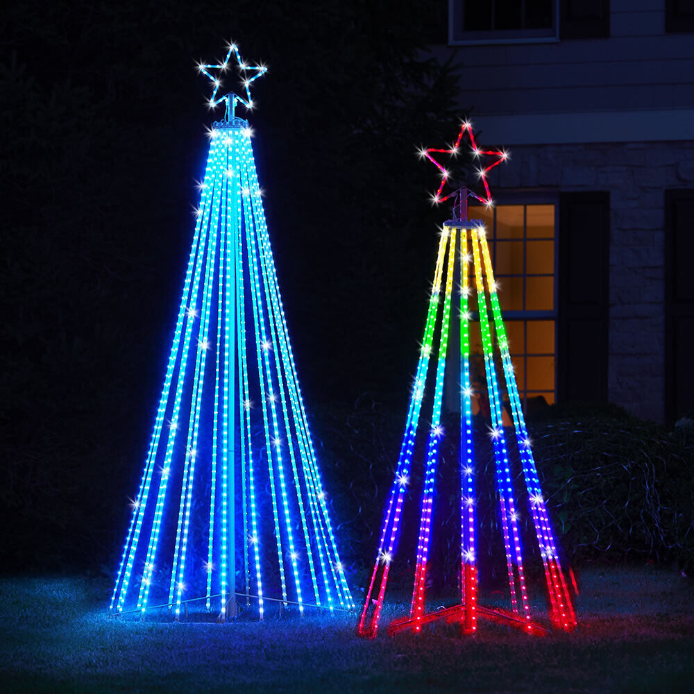 Raxiva-christmas multicolor led animated outdoor light show tree