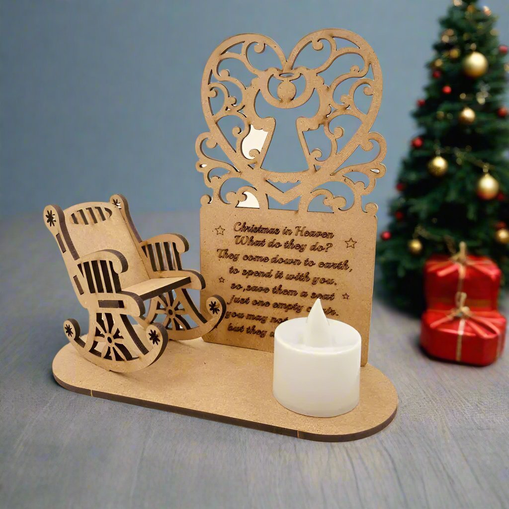 Raxiva-christmas tealight candle holder merry christmas in heaven remembrance ornament