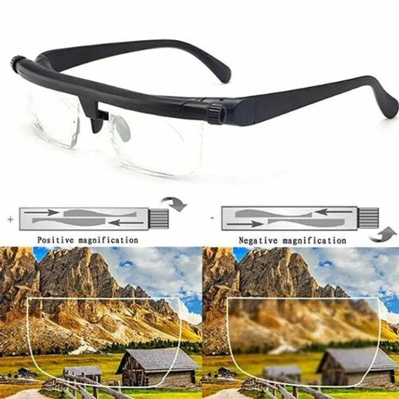 Raxiva-adjustable focus glasses for near and far vision