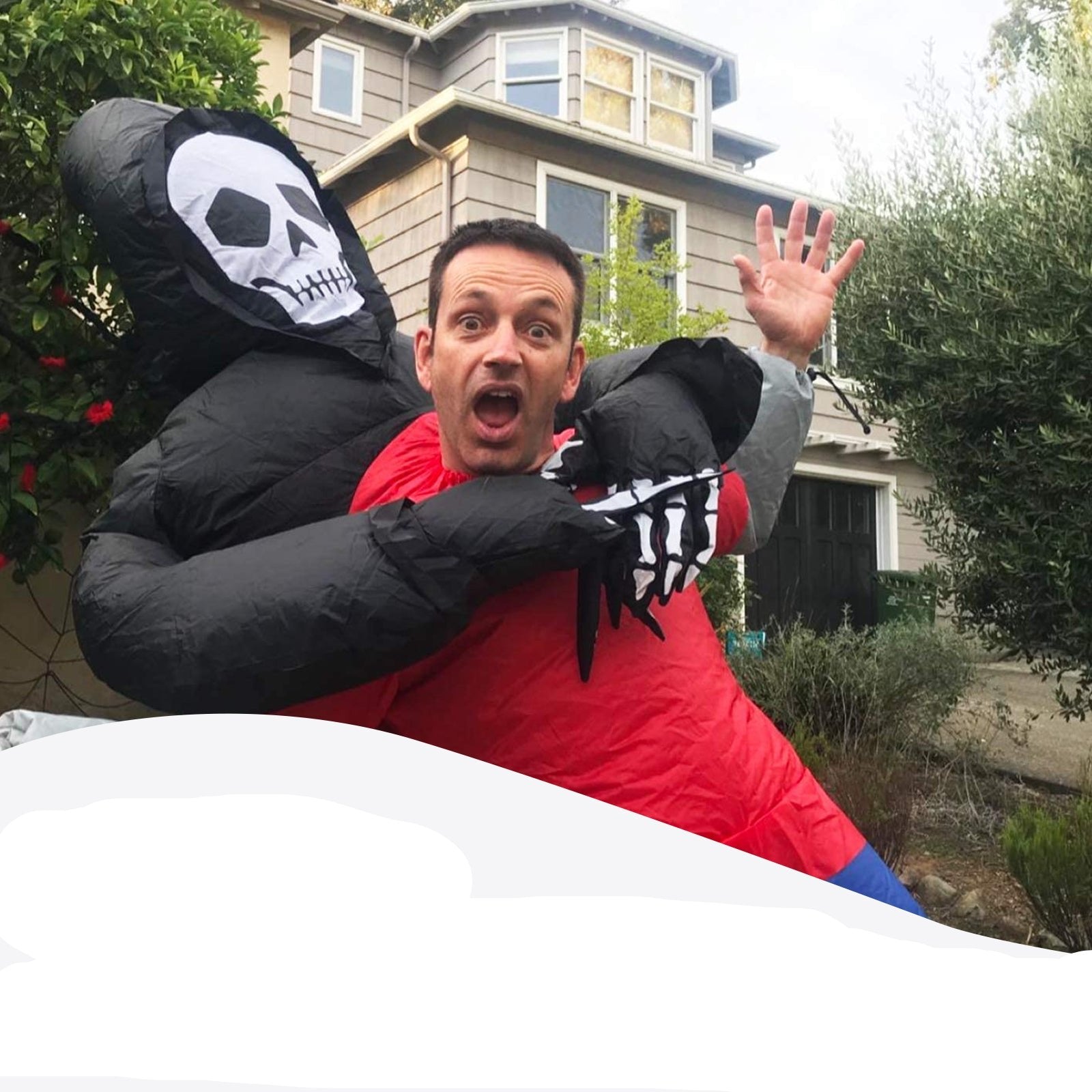 Raxiva-death grim reaper inflatable costume robe mask ghost halloween props