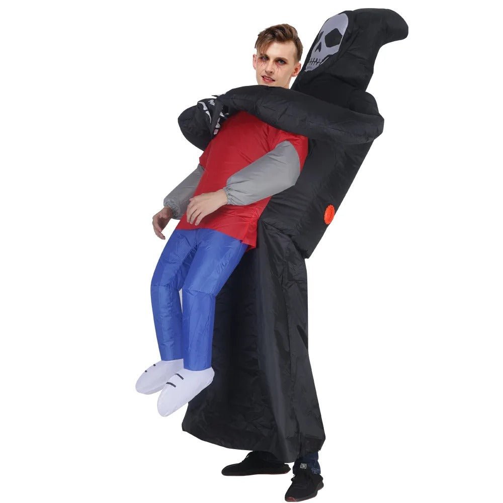 Raxiva-death grim reaper inflatable costume robe mask ghost halloween props