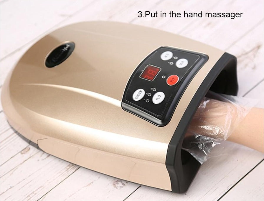 Raxiva-heated hand massager arthritis physiotherapy pressotherapy palm air compression device