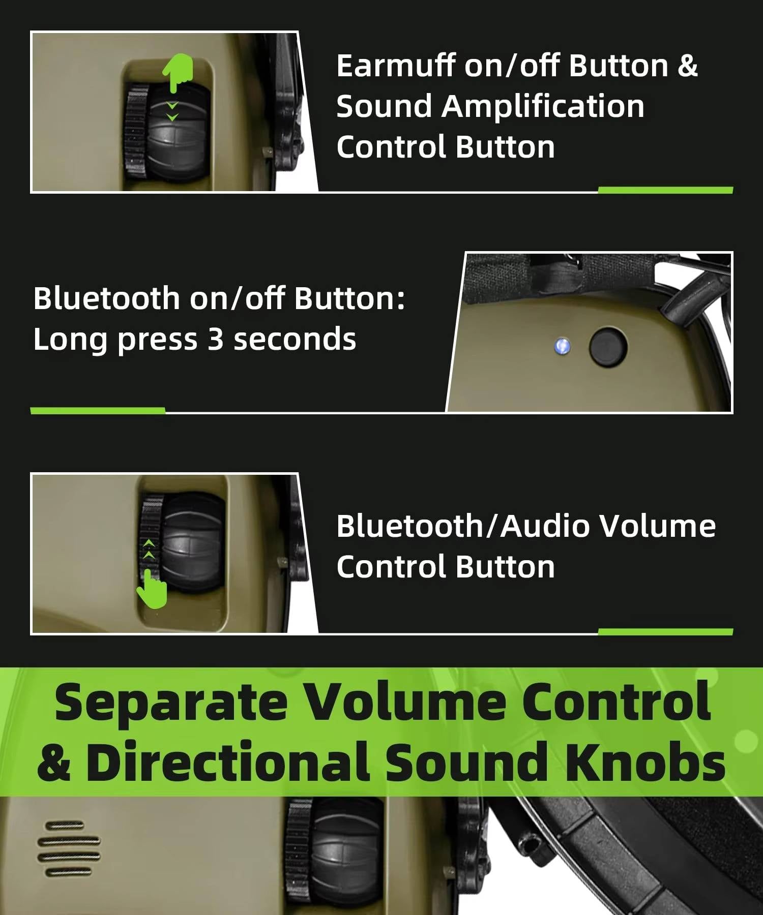 Raxiva-noise cancelling ear muffs for shooting