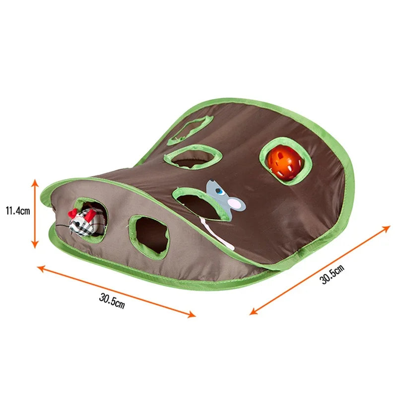 Raxiva-9 hole tunnel cat mouse game