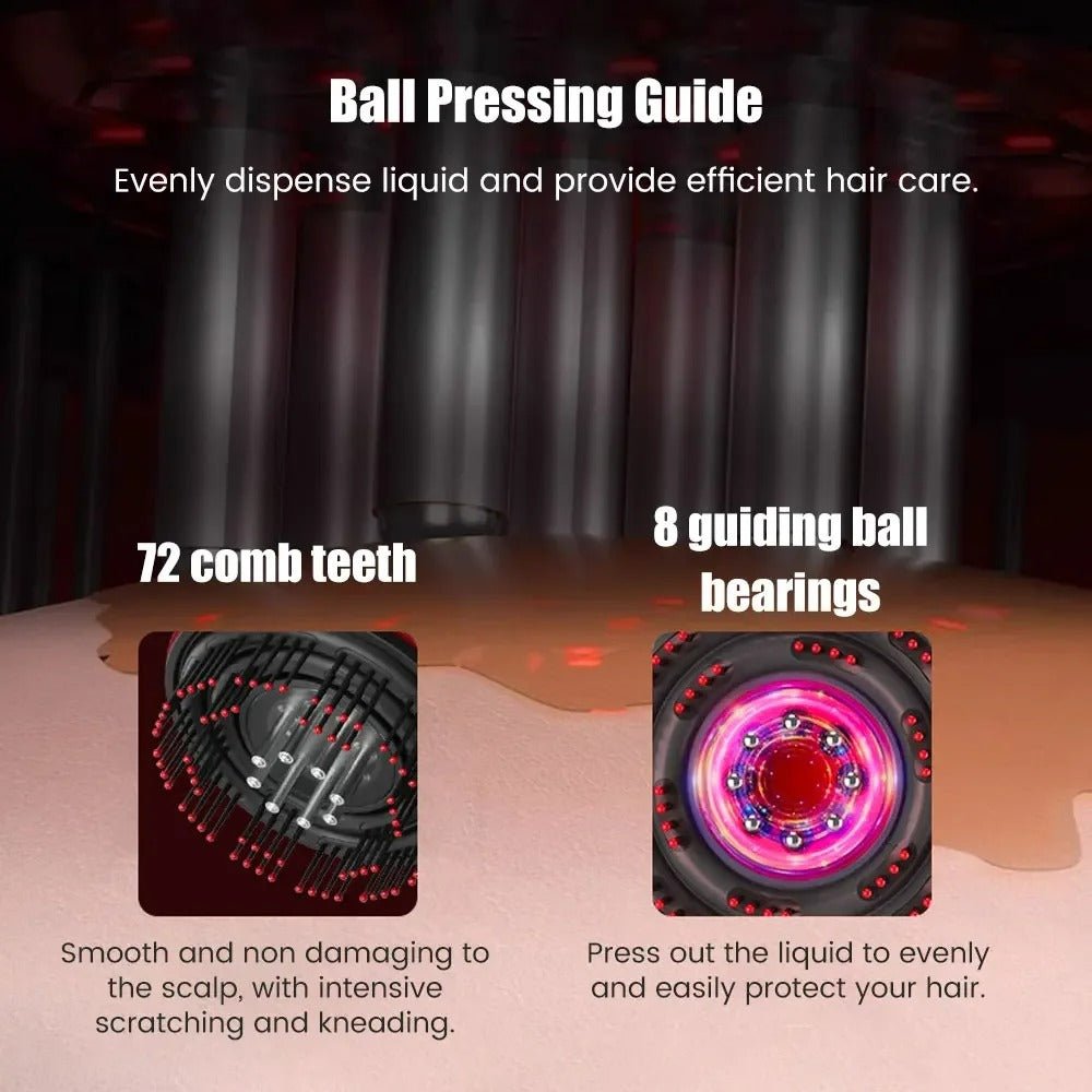 Raxiva-electric massage comb red light scalp treatment