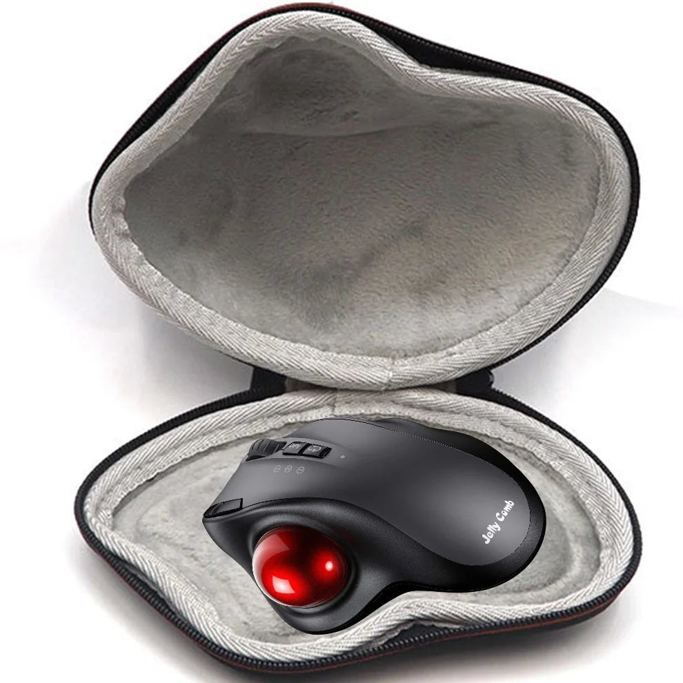 Raxiva-ergonomic wireless trackball mouse precision vertical laser 2400dpi hard case laptop desktop