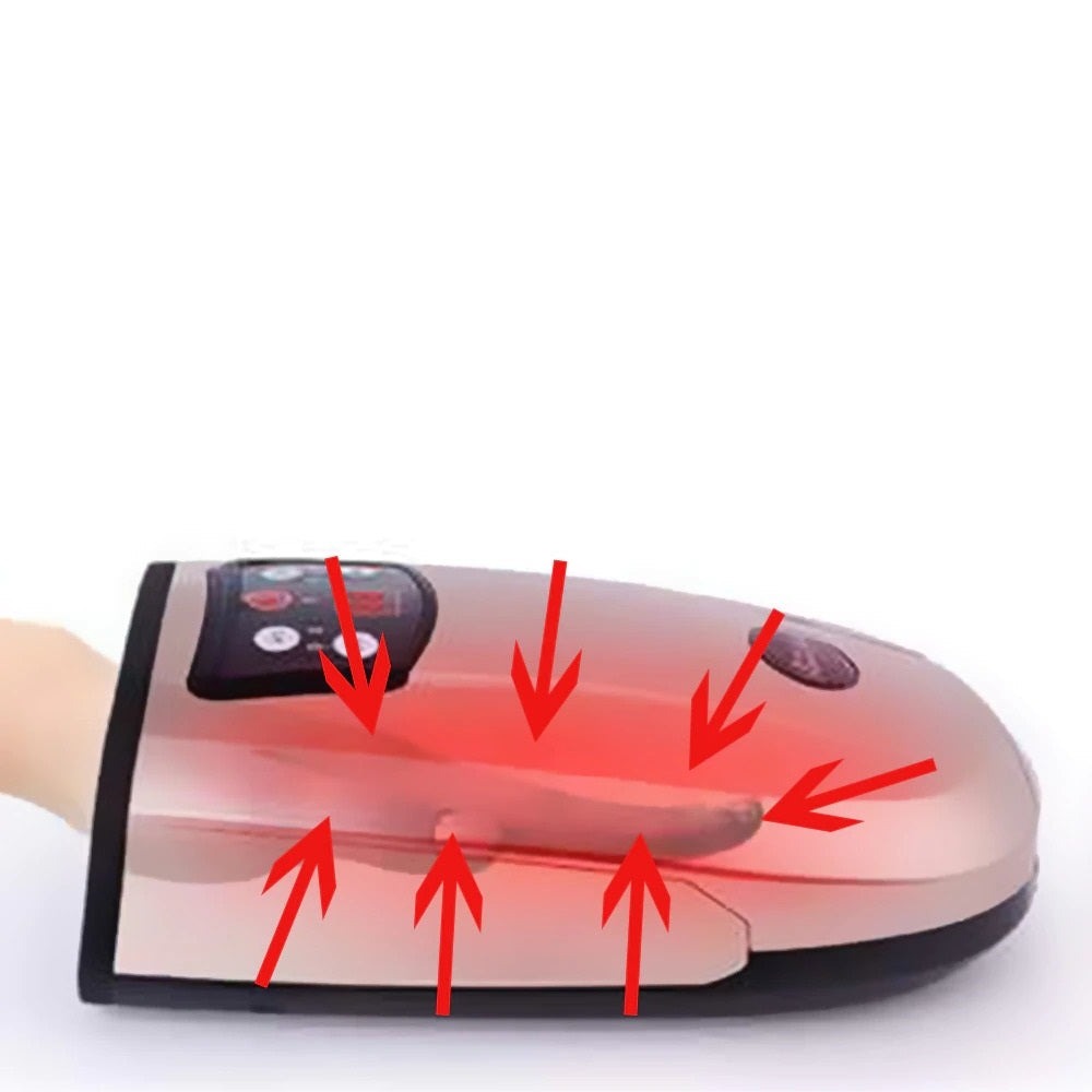 Raxiva-heated hand massager arthritis physiotherapy pressotherapy palm air compression device