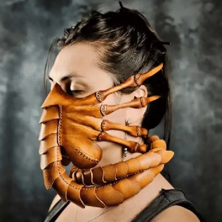 Raxiva-horror rubber scary half face bug mask halloween alien costume scorpion party prop