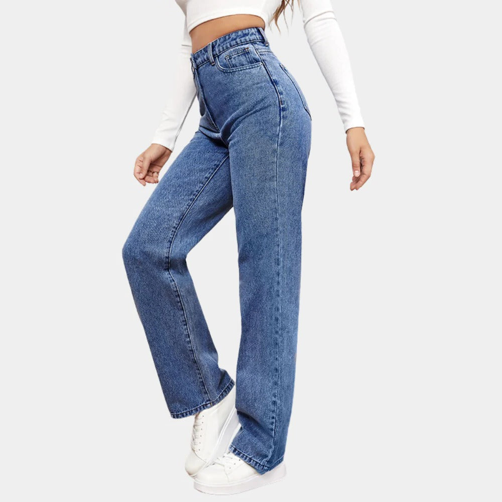 Raxiva-casual baggy jeans women