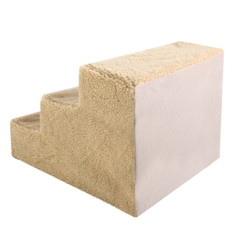 Raxiva-3 step portable dog stairs for high bed