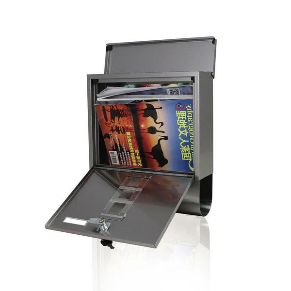 Raxiva-large heavy duty wall mounted vertical metal lockable mailbox