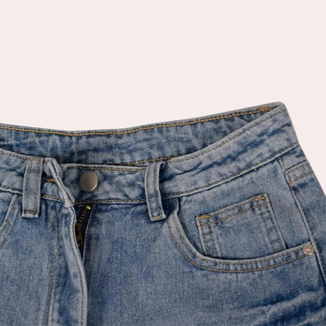 Raxiva-trendy denim shorts women
