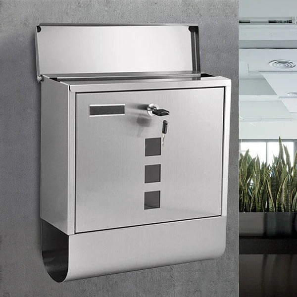 Raxiva-large heavy duty wall mounted vertical metal lockable mailbox