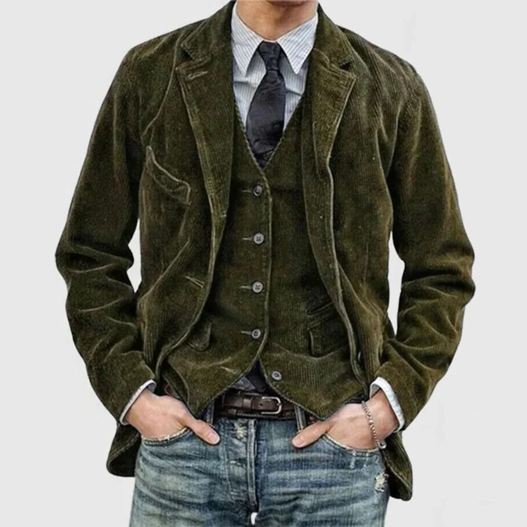 Raxiva-mens corduroy coat
