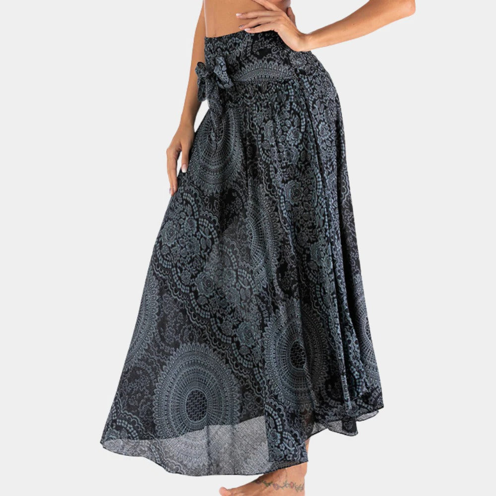 Raxiva-bohemian maxi skirt women