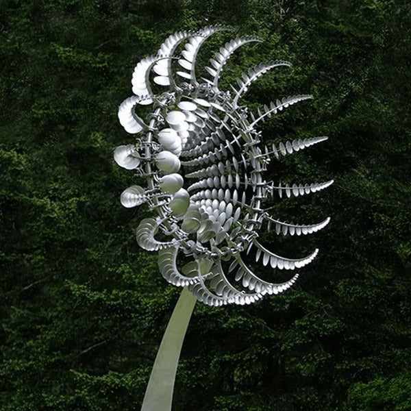 Raxiva-metal garden windmill dual motion decorative spinner unique garden decor gift