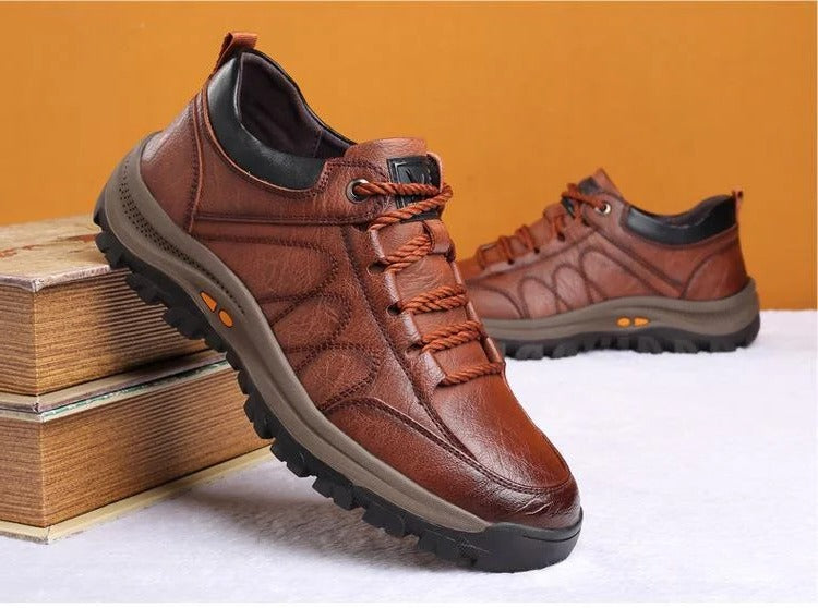 Raxiva-men casual hand stitched arch support non slip breathable shoes