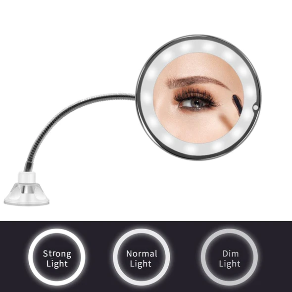 Raxiva-10x magnifying led lighted flexible mirror
