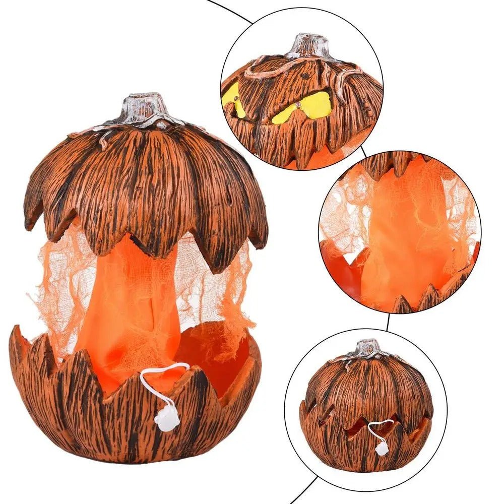 Raxiva-led pumpkin lantern jack o lantern mouth open talking halloween indoor lights
