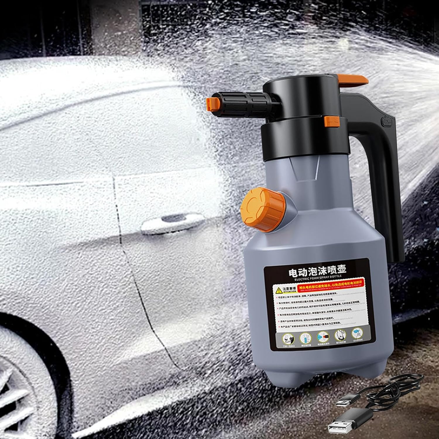 Raxiva-motorized 2l snow foam cannon professional handheld electric foam sprayer