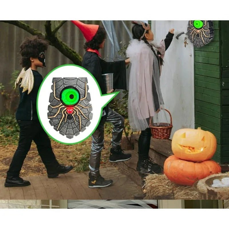 Raxiva-one eyed halloween doorbell decoration luminous eyeball spider bell