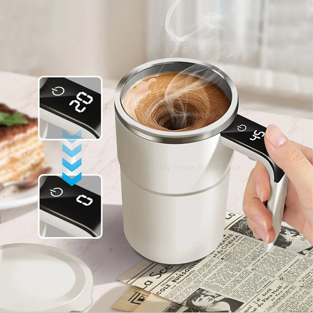 Raxiva-rechargeable self stirring coffee mug portable electric stainless steel mixer